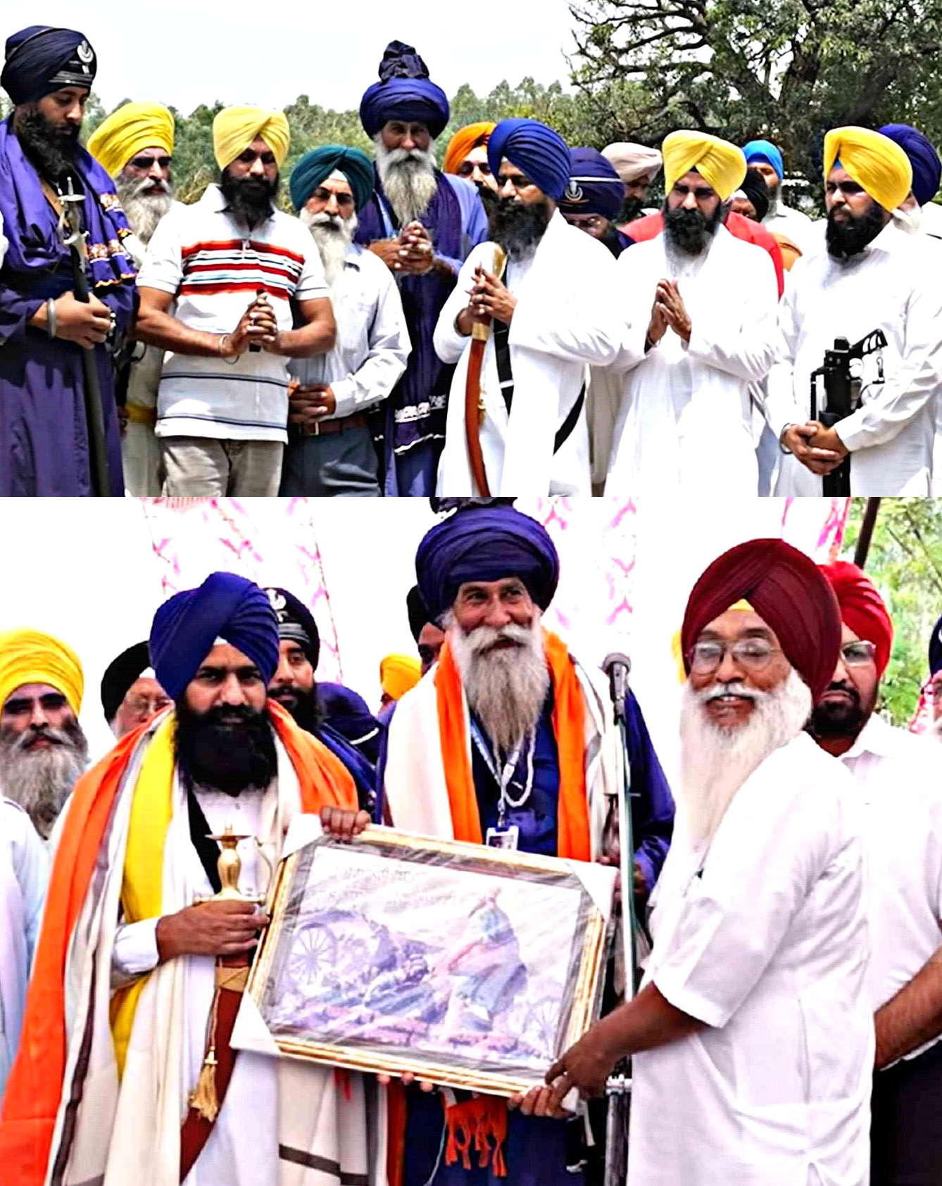 Jathedar Giani Kuldeep Singh Gadgaj of Sri Akal Takht Sahib laid the foundation stone of the Nihang Singh cantonment.
